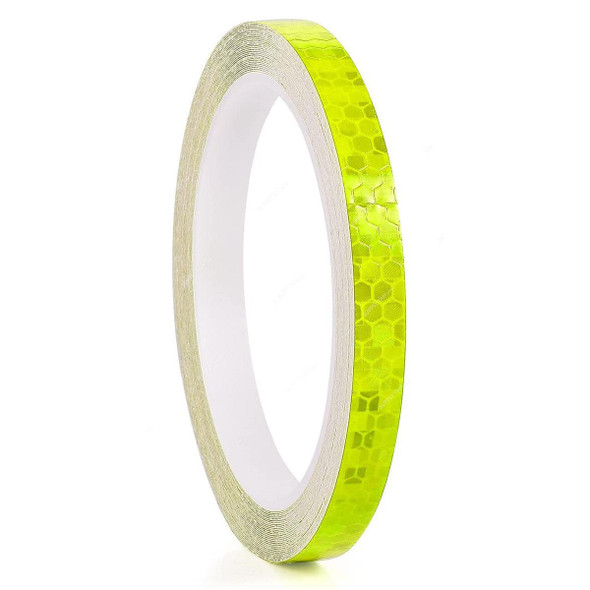 Fluorescent Reflective Tape, 24MM Width x 25 Mtrs Length, Green  -    