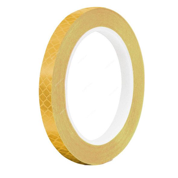 Fluorescent Reflective Tape, 24MM Width x 25 Mtrs Length, Yellow  -    