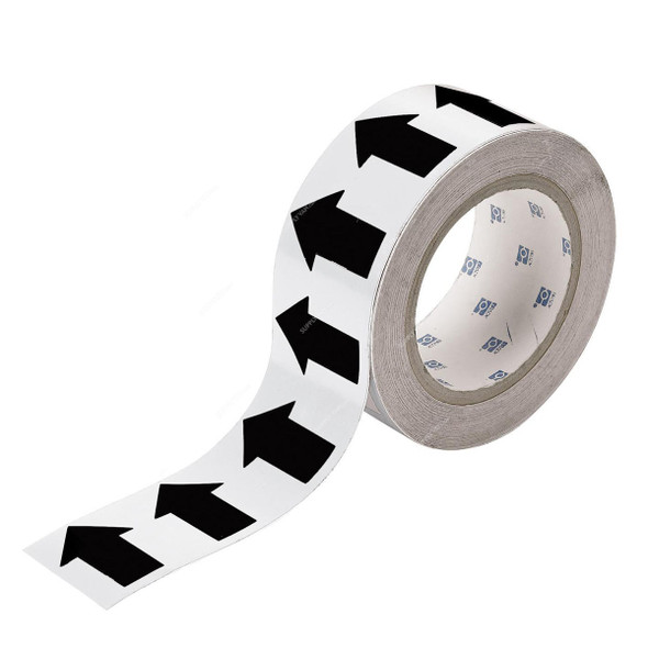 Directional Marking Arrow Tape, 48MM Width x 25 Mtrs Length, White