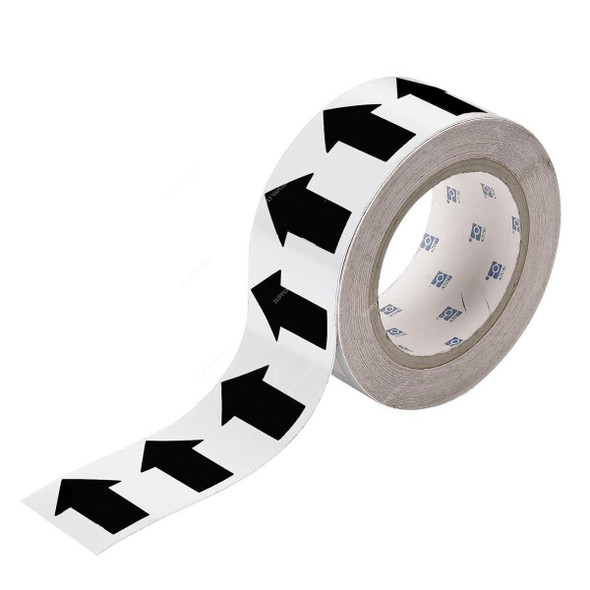 Directional Marking Arrow Tape, 48MM Width x 25 Mtrs Length, White  -    