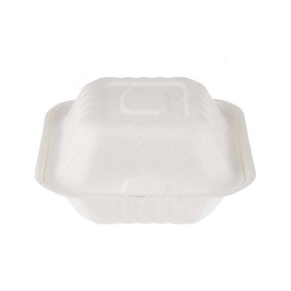 Bio-Degradable Burger Box, 6 Inch, White, 500 Pcs/Pack  -     Bio-Degradable Burger Box, 6 Inch, White, 500 Pcs/Pack  -