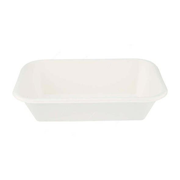 Bio-Degradable Multi-Purpose Rectangular Container, 32 Oz, White, 300 Pcs/Pack  -    