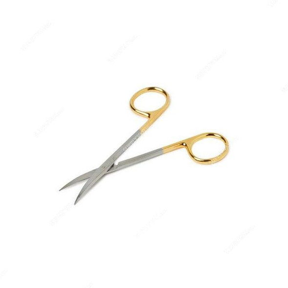 3W Dissecting Scissor, 3W03-348, Stainless Steel, 1CM Width x 9.5CM Length, Silver/Gold  -    