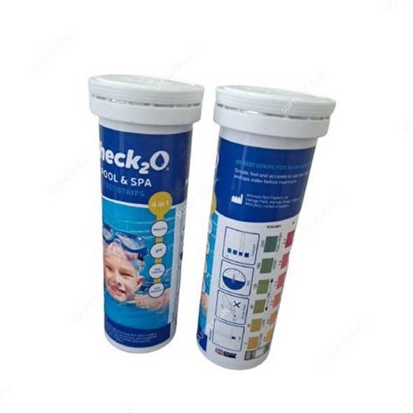 Johnson 4 in 1 Pool and Spa Test Strip, 302.001, Check2O, 50 Strips/Pack