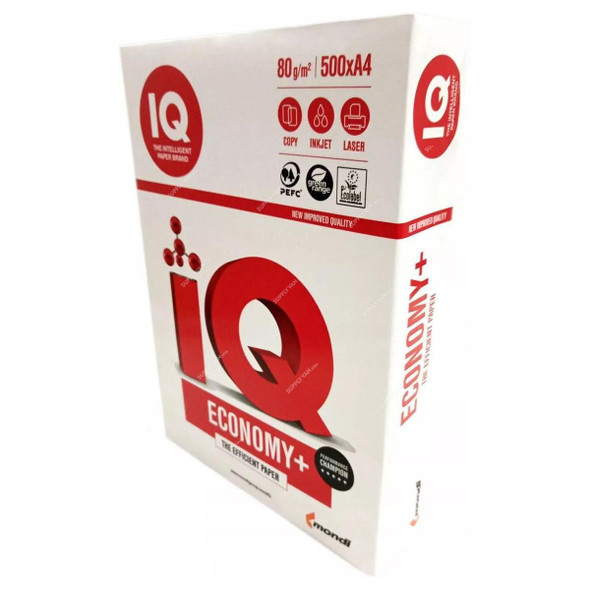 Mondi IQ Economy+ Photo Copy Paper, A4, 80 GSM, 500 Sheets/Pack  -    