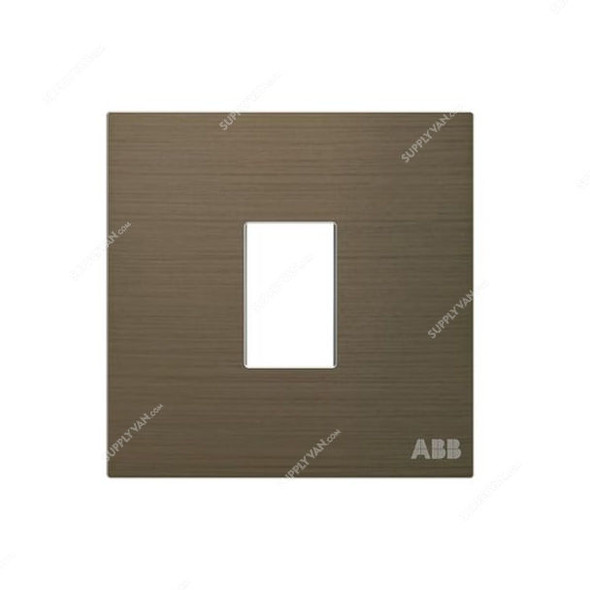 ABB Push Button Switch With Rocker Switch Frame, AMD43020-AG+AMD5120-AG, 1 Gang, 1 Way, 10A, Antique Gold