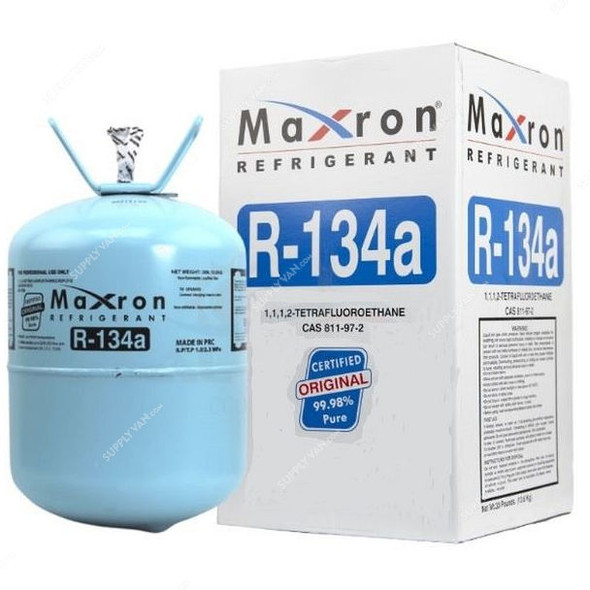 Maxron Refrigerant Gas, R134A, 13.6 Kg, Blue