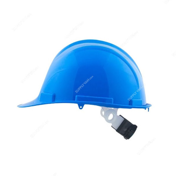 Rigman Safety Helmet With Plastic Ratchet Suspension, R1701B, Blue