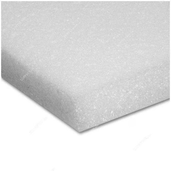 Polyethylene Foam Sheet, 10MM Thk, 1 Mtr Width x 2 Mtrs Length, White  -    