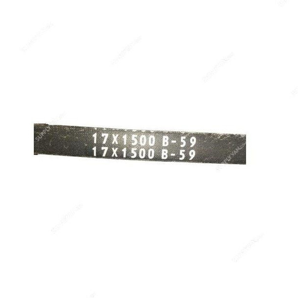 V-Belt, B-59, Rubber, 17MM Width x 1500MM Inside Length  -    