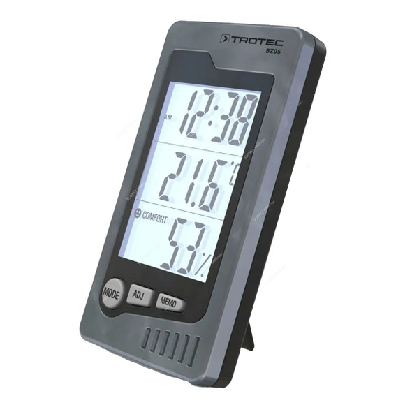 Trotec Indoor Thermohygrometer, BZ05, LCD, 0 to 50 Deg.C