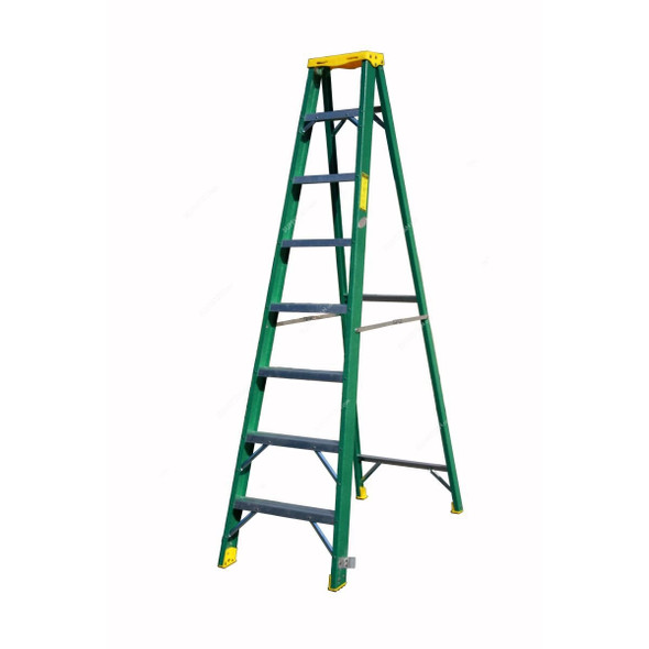 Penguin Fibreglass Single Sided Step Ladder, FGSSPT-8, 8 Steps, 2.3 Mtrs, 150 Kg Weight Capacity