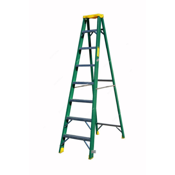 Penguin Fibreglass Single Sided Step Ladder, FGSSPT-8, 8 Steps, 2.3 Mtrs, 150 Kg Weight Capacity  -    -    -  