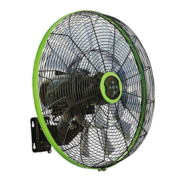 Climate Plus Eco Premium Wall Fan, 90W, 45.8CM Blade Size, 8 Speeds, Black/Green