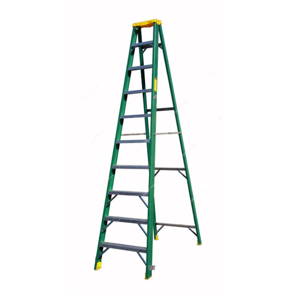 Penguin Fibreglass Single Sided Step Ladder, FGSSPT-10, 10 Steps, 2.8 Mtrs, 150 Kg Weight Capacity