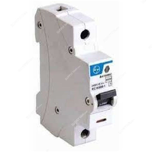 L&T Miniature Circuit Breaker, BA10065C, 1 Pole, 240/415V, 6A, 6kA, IP20