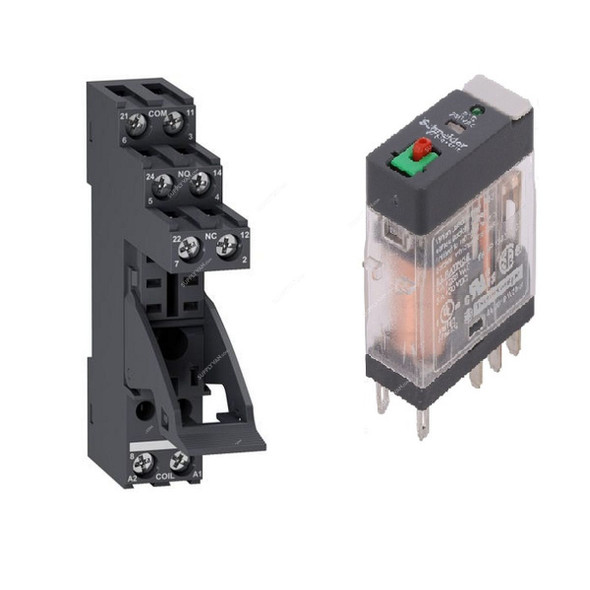 Schneider Electric Electromagnetic Relay With Screw Connector, RXG22P7+RGZE1S48M, 230VAC, 5A, IP20