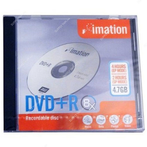 Imation DVD+R 8X Recordable Disc, 4.7 GB Storage Capacity, 50 Pcs/Pack