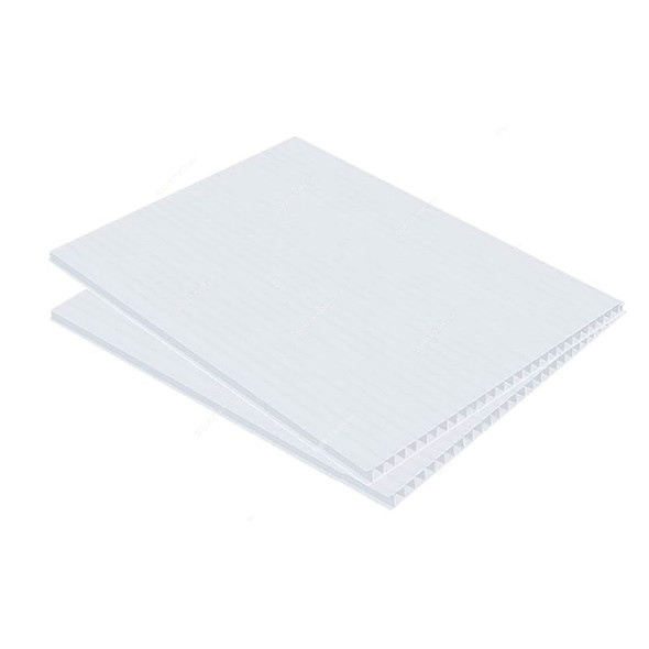 Corrugated Honeycomb Sheet, 10MM Thk, 120CM Width x 244CM Length, White