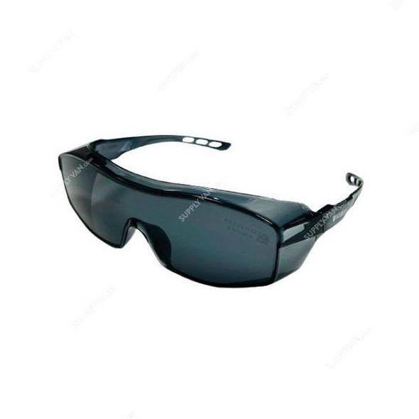 Scudo Safety Spectacle, G37, Vision X, Polycarbonate, Over Glass, Smoke Grey  -    