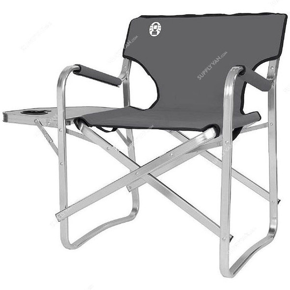 Coleman Deck Chair With Side Table, COL2000038341, Aluminium/Polyester, 113 Kg Loading Capacity