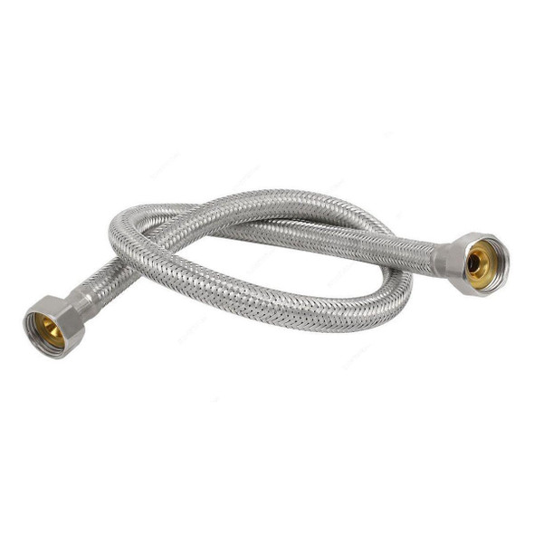 Water Heater Flexible Hose Pipe, Stainless Steel, 1/2 Inch Connection Size x 3 Feet Length  -    