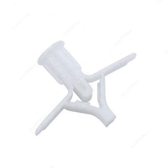 Butterfly Fisher, Plastic, 6MM, White, 100 Pcs/Pack  -    