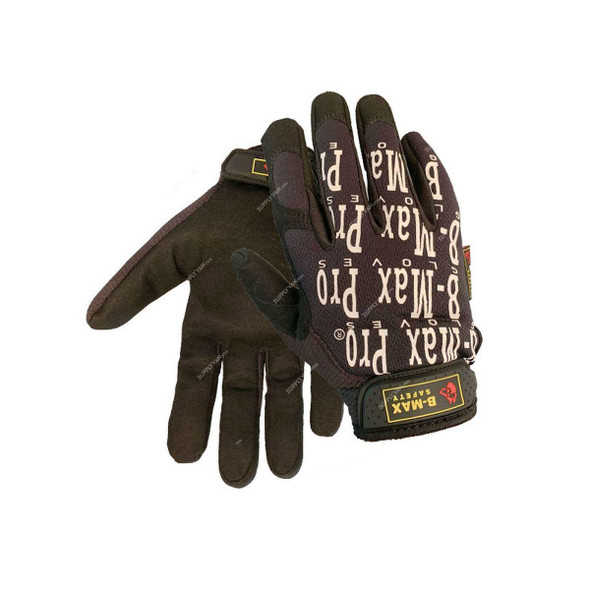 B-Max High Abrasion Resistance Mechanical Gloves, BM2013-A, L, Red/Black  -    