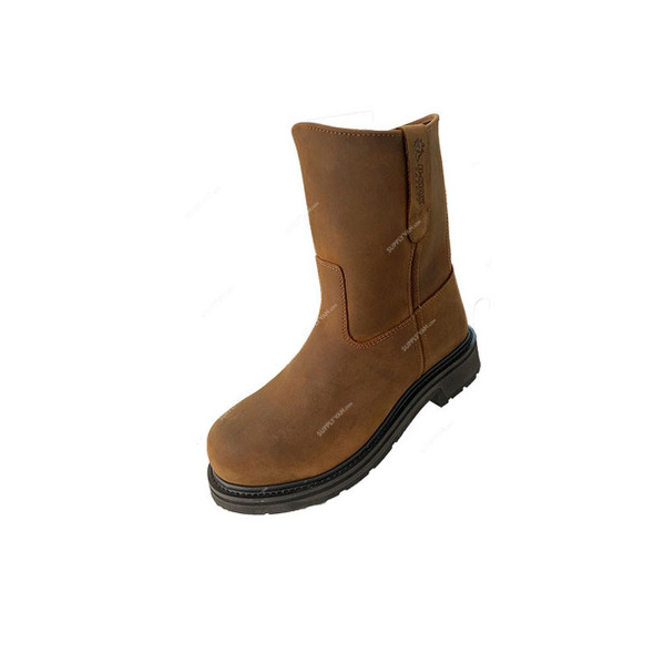 B-Max Rigger Boots, PP8266, Full-Grain Leather, SRC S3, Size43, Brown