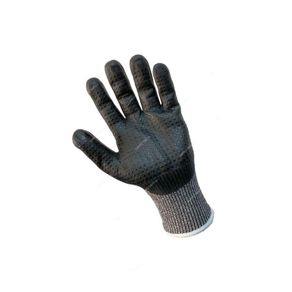 B-Max Cut Level C Nitrile Foam Coated Safety Gloves, BM2012-A, HPPE, M, Black/Grey  -    