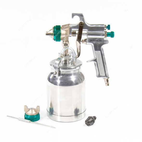 Stels HP Paint Spray Gun, AS-702, 4 Bar, 1/4 Inch Connection Size, 1000ML Tank Capacity