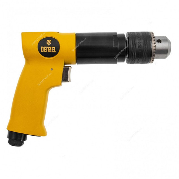 Denzel Pneumatic Drill, PD500, Keyed, 500 RPM, 6.3 ATM, 1.5-13MM Chuck Capacity