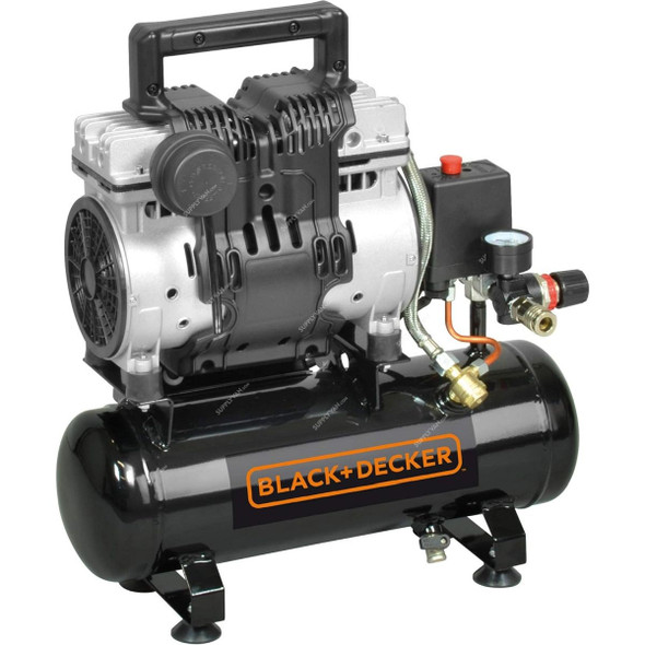 Black and Decker Air Compressor, BXCM0012E, 8 Bar, 1 HP, 6 Ltrs Tank Capacity
