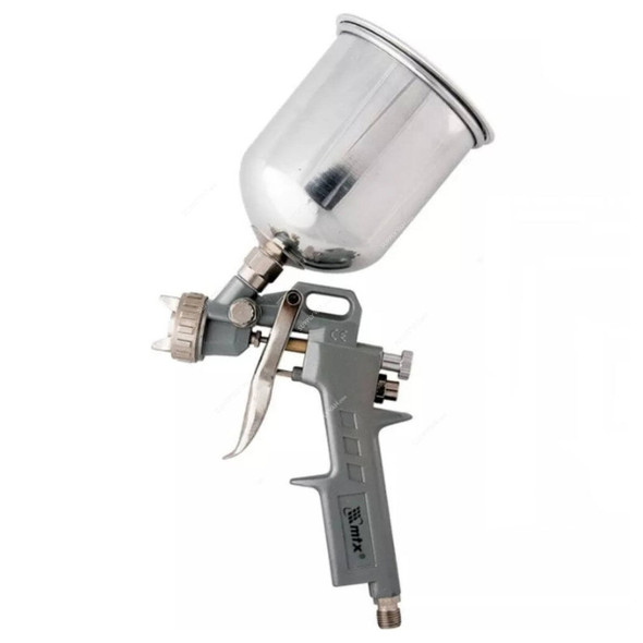 MTX Pneumatic Paint Gun With Upper Tank, 573149, 4 Bar, 1/4 Inch Connection Size, 600ML Tank Capacity