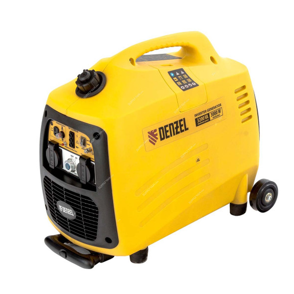 Denzel Electric Start Inverter Generator, GT-3200iSE, 3200W, 4-Stroke, 150CC, 4.6 HP, 6 Ltrs Fuel Tank Capacity