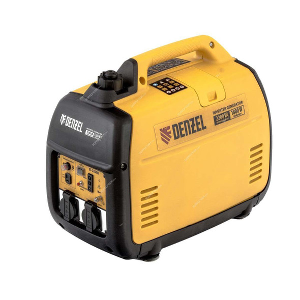 Denzel Manual Start Inverter Generator, GT-2200iS, 2200W, 4-Stroke, 113CC, 3.2 HP, 4 Ltrs Fuel Tank Capacity  -    