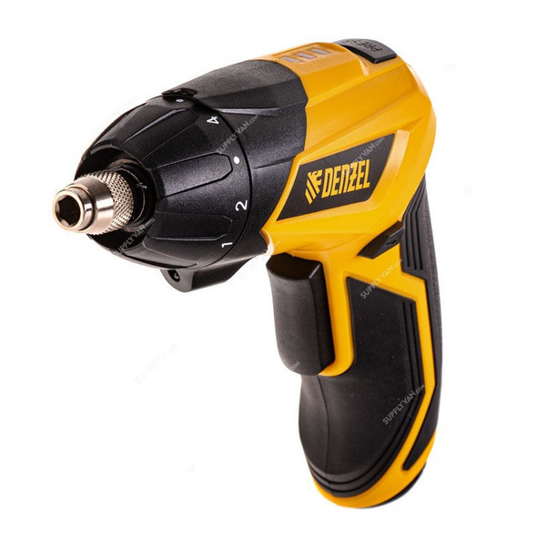 Denzel Cordless Screwdriver With 54 Bits Set, CSL-3.6-01, 3.6V, Li-Ion, 4 Nm, 10+1 Torque Setting, 200 RPM, 55 Pcs/Set