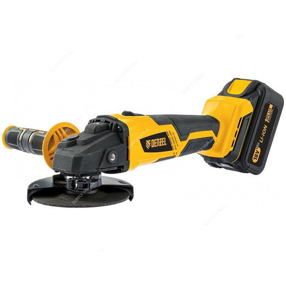 Denzel Cordless Angle Grinder, BLG-IB-18-02, 18V, Li-Ion, 10000 RPM, 115MM Disc Dia  -    