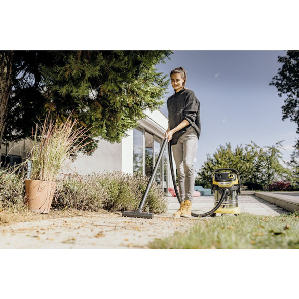 Karcher WD 5 S V-25/5/22 Wet and Dry Vacuum Cleaner, 1100W, 25 Ltrs Tank Capacity, Yellow/Silver