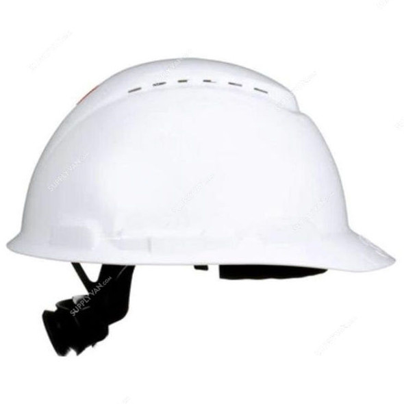 3M 4 Point Safety Helmet, H-701SFV-UV, H-700 Series, HDPE, Vented, White