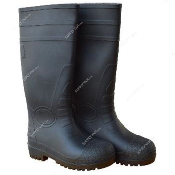 Gladious Steel Toe Safety Gumboots, G113470208, PVC, S5, Size45, Black