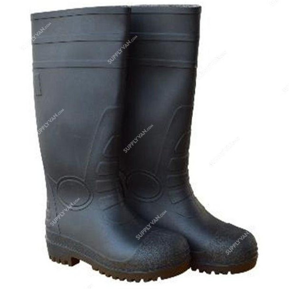 Gladious Steel Toe Safety Gumboots, G113470203, PVC, S5, Size40, Black  -    