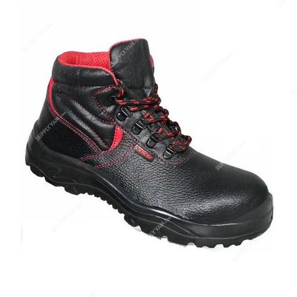 Lancer High Ankle Labor Safety Shoes, TP-109, Model S, Genuine Leather, S3 SRA, Size44, Black