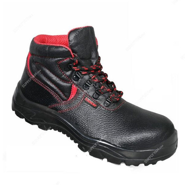 Lancer High Ankle Labor Safety Shoes, TP-109, Model S, Genuine Leather, S1P SRA, Size44, Black
