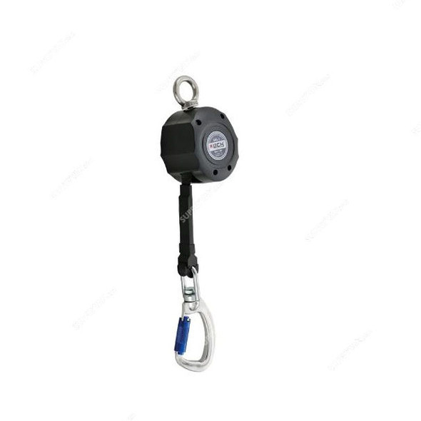 Jech Self Retractable Fall Arrester, SRL-3, ABS, 3 Mtrs Length, 100 Kg Weight Capacity, Black