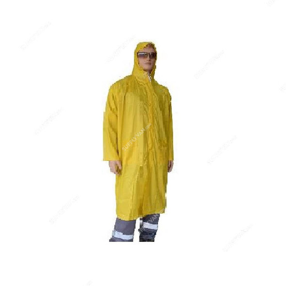 Gladious Rain Coat, G132050905, PVC/Polyester, 2XL, Yellow