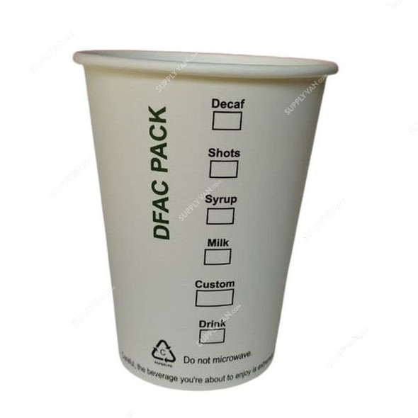 Dfac Pack Heavy Duty Paper Cup, 12 Oz Capacity, 1000 Pcs/Carton