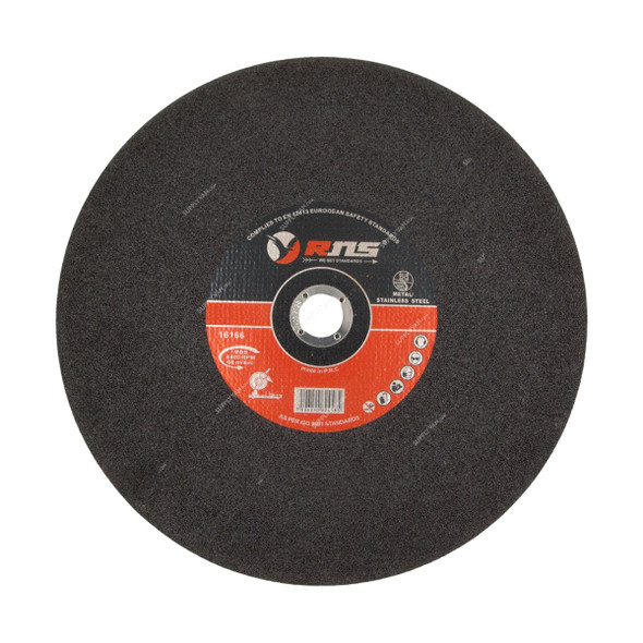 Rns Standard Metal Cutting Disc, 3MM Thk, 25.4MM Bore Dia x 400MM Disc Dia, 25 Pcs/Pack