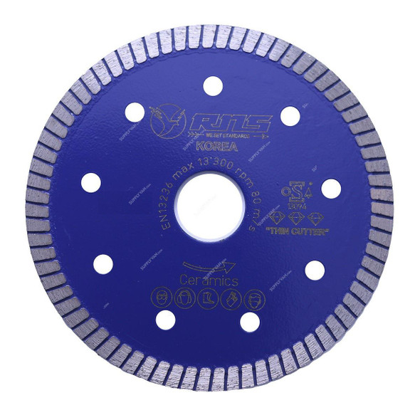 Rns Ceramics Extended Diamond Cutting Blade, Turbo, 13300 RPM, 9 Inch Dia  -    