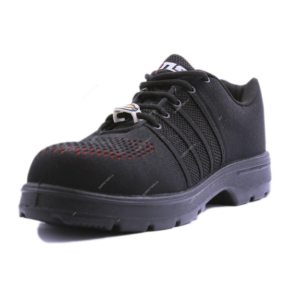 Rns Low Ankle Steel Toe Safety Shoes, 2020, Mars, Size46, Knitted Fabric, Black  -    